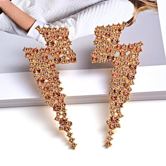 Red Lightning Earrings - Picture 8 of 11